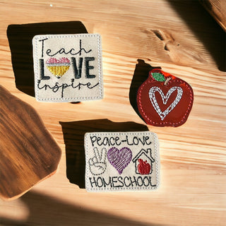 Teach Love //Peace Love Homeschool   Badge Reel + Topper
