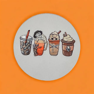 Horror Coffee Gang  Switchable Velcro Badge Topper