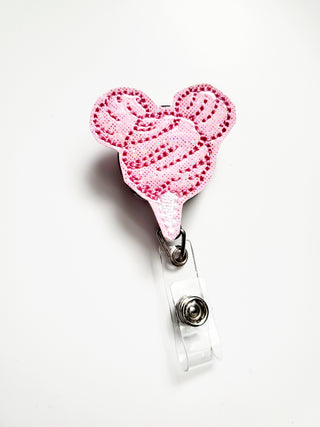 Magical Mouse Cotton Candy  Badge Reel + Topper