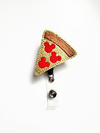 Mouse Pizza  Badge Reel + Topper