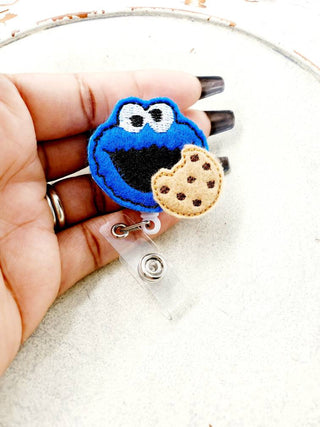 Cookie Monster  Badge Reel + Topper