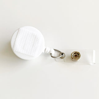 White with White VELCRO - Interchangeable Badge Reel Base