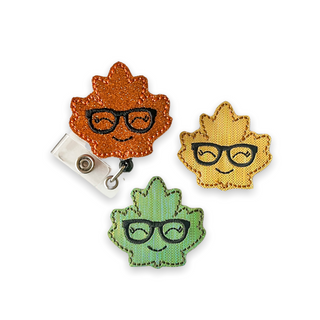 Nerdy Leaf   Badge Reel + Topper