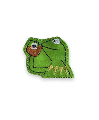 Kermit the Frog Tea   Badge Reel + Topper
