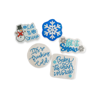 Let It Snow // Snowman  Badge Reel + Topper
